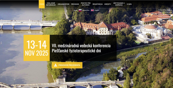 VII. medzinárodná vedecká konferencia Piešťanské fyzioterapeutické dni